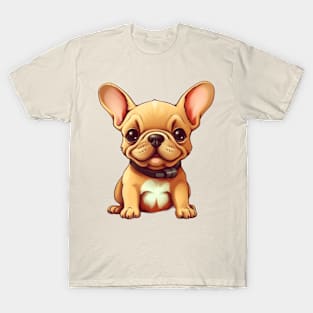 Cute Cartoon Fawn French Bulldog Puppy T-Shirt